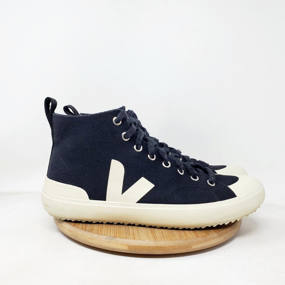 VEJA Nova HT Shoes Womens 9.5 Black Canvas High Top Lace‎ Up Retro Sneaker